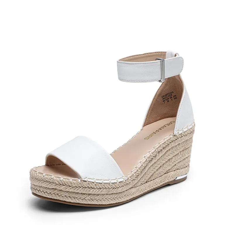 Adjustable Ankle Strap Espadrille Platform Sandals