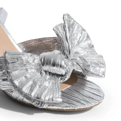 Ankle Strap Bow Block Heel Sandals