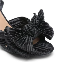 Ankle Strap Bow Block Heel Sandals