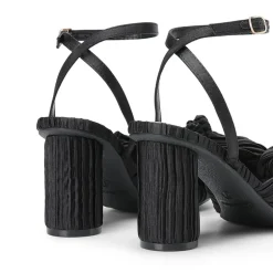 Ankle Strap Bow Block Heel Sandals