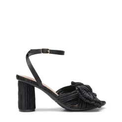 Ankle Strap Bow Block Heel Sandals