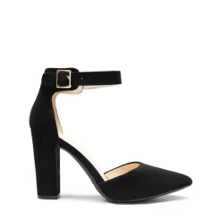 Ankle-Strap Chunky High Heel Pumps
