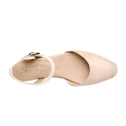 Ankle Strap Closed-Toe Espadrille Wedges