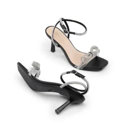 Ankle Strap Crystal Rhinestone Heels
