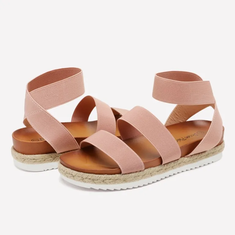 Ankle Strap Espadrille Platform Wedges