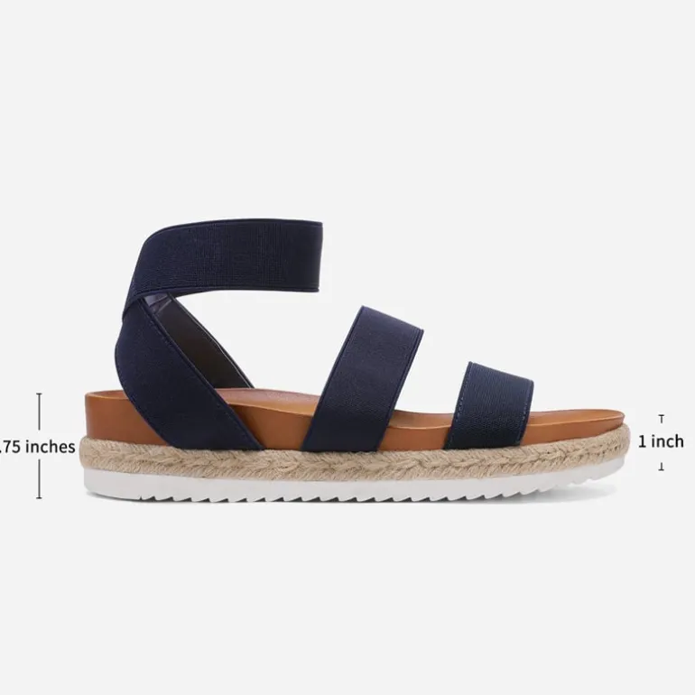Ankle Strap Espadrille Platform Wedges