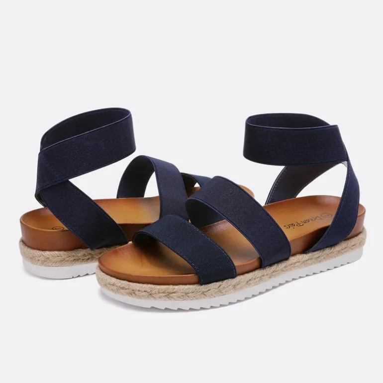 Ankle Strap Espadrille Platform Wedges