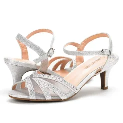 Ankle Strap Kitten Heel Sandals