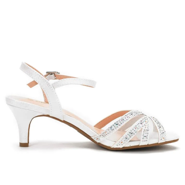Ankle Strap Kitten Heel Sandals