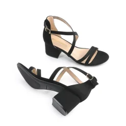 Ankle Strap Low Block Heels