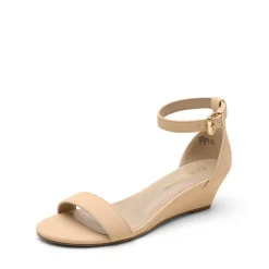 Ankle Strap Low Heel Wedge Sandals