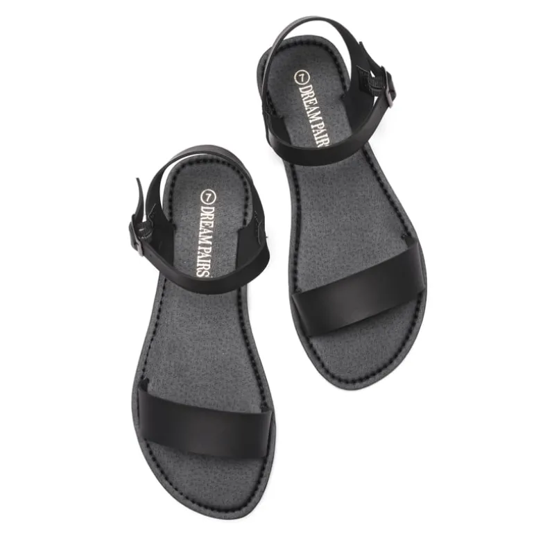 Ankle Strap Open Toe Flat Sandals