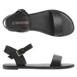 Ankle Strap Open Toe Flat Sandals