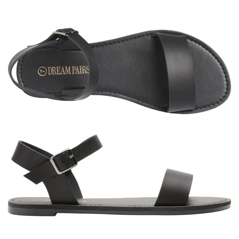 Ankle Strap Open Toe Flat Sandals