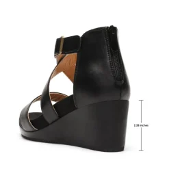 Ankle Strap Open-Toe Platform Wedge Sandals