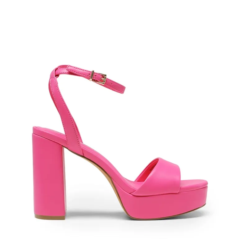 Ankle-Strap Platform Chunky High Heel Sandals