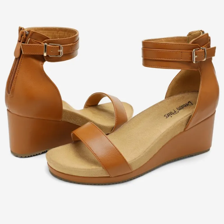 Ankle Strap Platform Wedge Heel Sandals