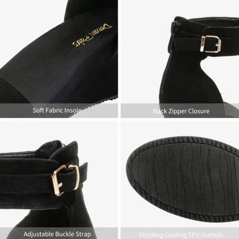 Ankle Strap Platform Wedge Heel Sandals