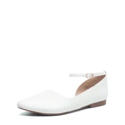 Ankle-Strap Pointed Toe D'Orsay Flats