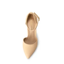 Ankle Strap Pointed Toe Stiletto Heels Pumps