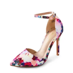 Ankle Strap Pointed Toe Stiletto Heels Pumps