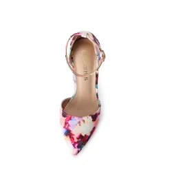 Ankle Strap Pointed Toe Stiletto Heels Pumps