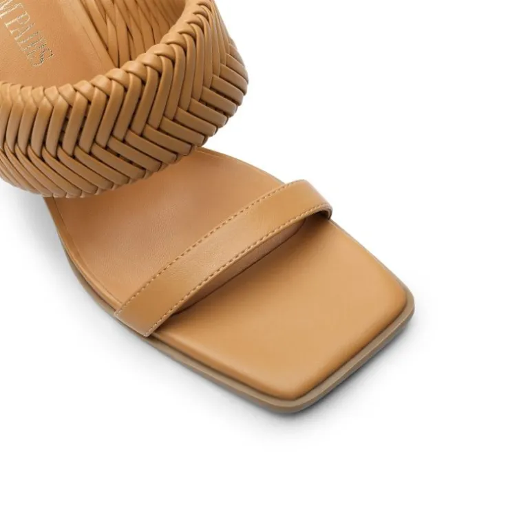 Ankle Strap Rectangular Square Toe Heel Sandals
