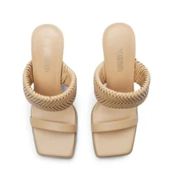 Ankle Strap Rectangular Square Toe Heel Sandals