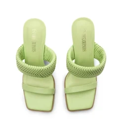 Ankle Strap Rectangular Square Toe Heel Sandals
