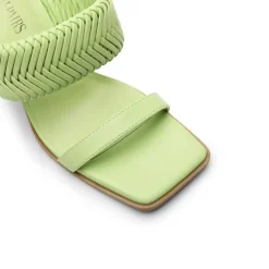 Ankle Strap Rectangular Square Toe Heel Sandals