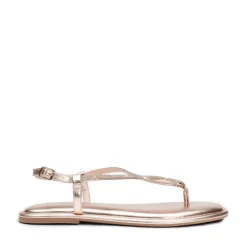 Ankle Strap Rhinestone Flat Sandals