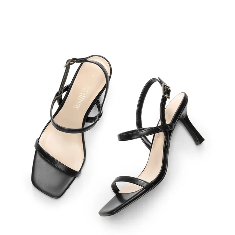 Ankle Strap Square-Toe Strappy Sandals