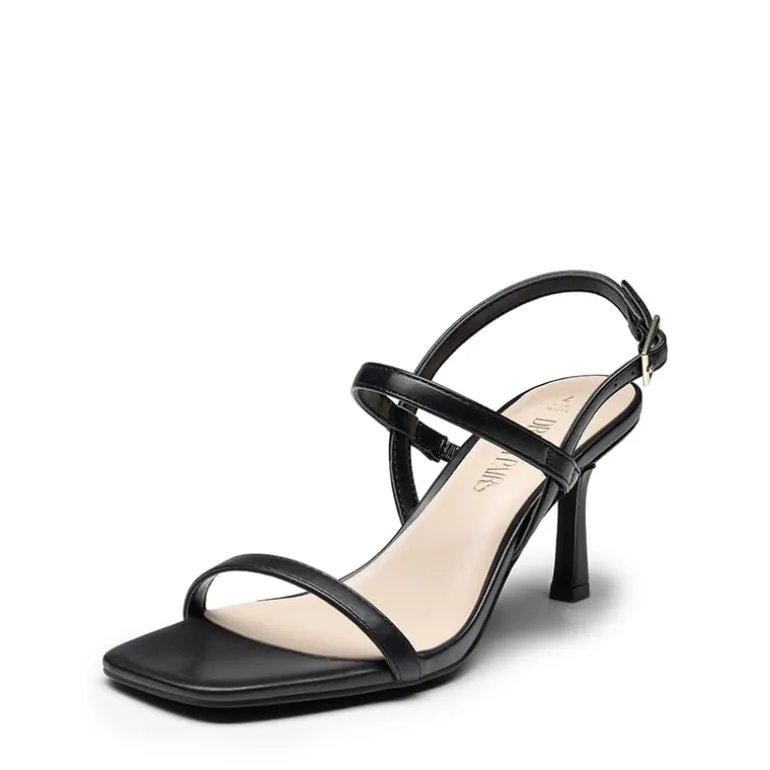 Ankle Strap Square-Toe Strappy Sandals
