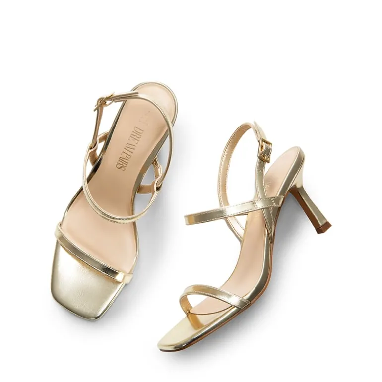 Ankle Strap Square-Toe Strappy Sandals