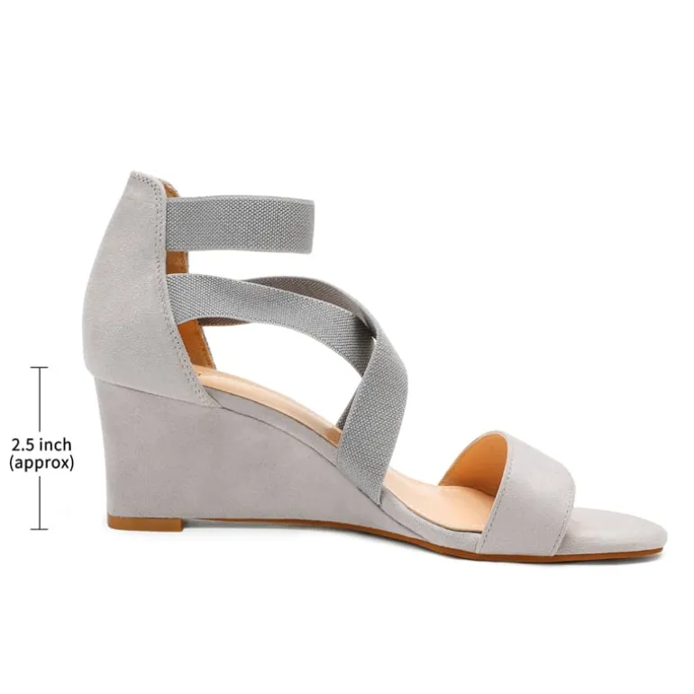 Ankle Strap Wedge Heel Sandals