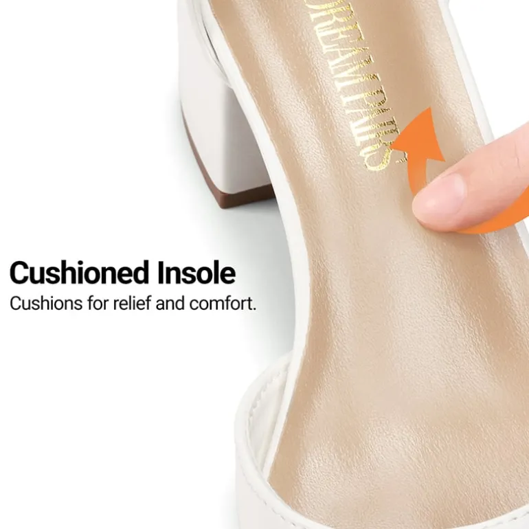 Annee Pointed Toe Low Chunky Heels Pump Shoes