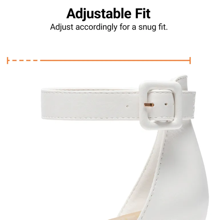 Annee Pointed Toe Low Chunky Heels Pump Shoes