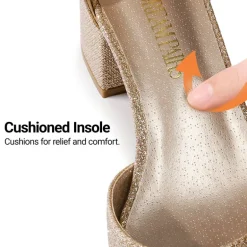 Annee Pointed Toe Low Chunky Heels Pump Shoes