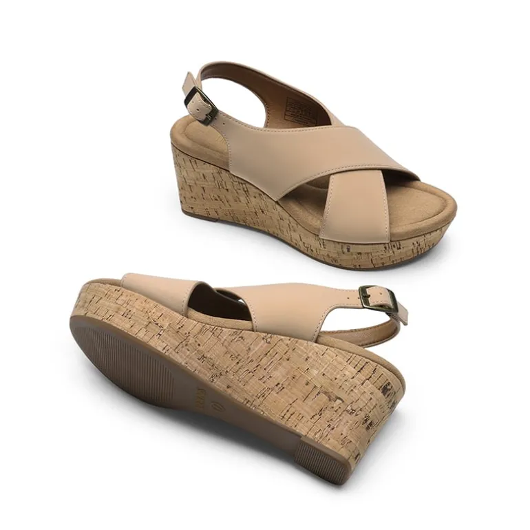 Arch Support Criss-cross Wedge Sandals