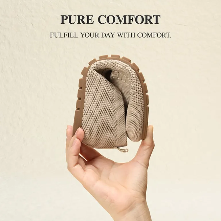 Ascenelle All-day Comfort Fashionable Slip-on Loafers Knit Edition