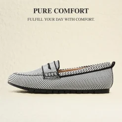 Ascenelle All-day Comfort Fashionable Slip-on Loafers Knit Edition