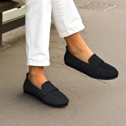 Ascenelle All-day Comfort Fashionable Slip-on Loafers Knit Edition