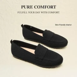 Ascenelle All-day Comfort Fashionable Slip-on Loafers Knit Edition