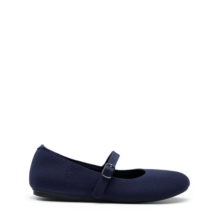 Ascenelle Breathable Arch Support Strap Flats Knit Edition