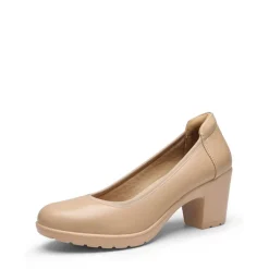 Ascenelle Chunky Low Block Heel Pumps - Edena