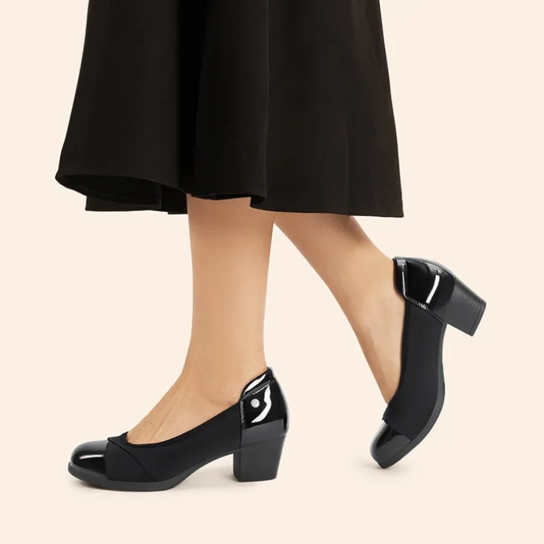Ascenelle Comfortable Low-Heel Memory Foam Pumps
