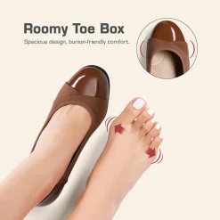 Ascenelle Comfortable Low-Heel Memory Foam Pumps