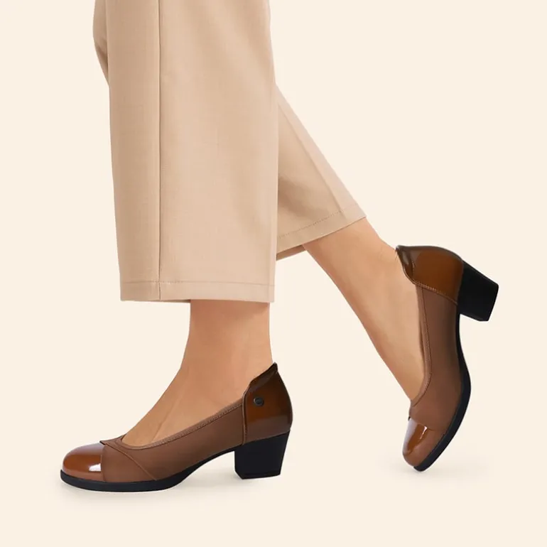 Ascenelle Comfortable Low-Heel Memory Foam Pumps