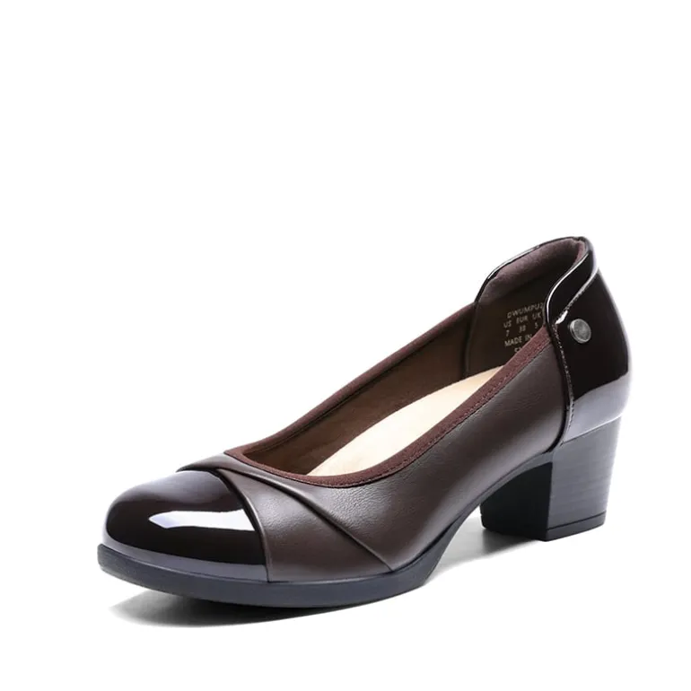 Ascenelle Comfortable Low-Heel Memory Foam Pumps