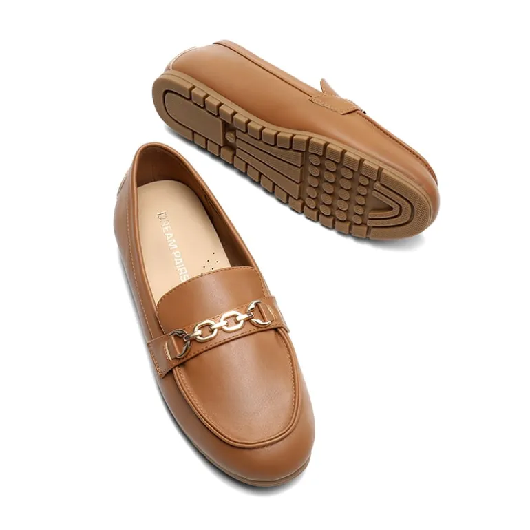 Ascenelle Comfortable Metallic Slip On Loafers